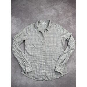 James Perse Shirt Womens Large Plaid Button Down WFE3598 Pockets